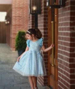 TRISH SCULLY GIRLS NATALIA DRESS SKY
