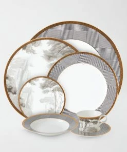 TRISH SCULLY HOME GLEN PLAID 9" BONE CHINA BOWL