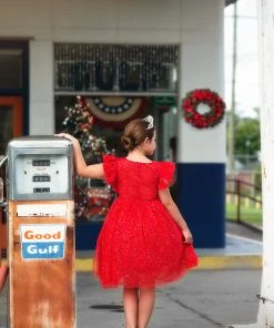 TRISH SCULLY GIRLS MILLY DRESS SPARKLE CRIMSON 7 TRISH SCULLY GIRLS MILLY DRESS SPARKLE CRIMSON