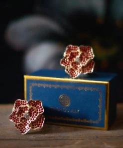 TRISH SCULLY ROSE ROUGE NAPKIN RING SET OF 2 HOME