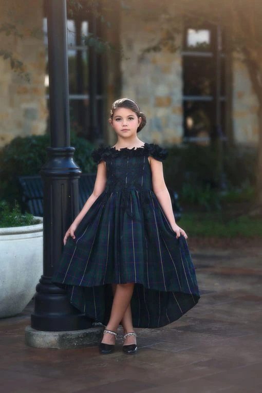 TRISH SCULLY HOME BELLE GOWN BLACKWATCH TARTAN Spring/Summer 2022