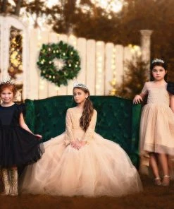 TRISH SCULLY HOME MARIPOSA GOWN CHAMPAGNE