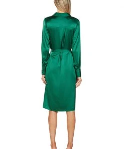 TRISH SCULLY WOMEN BLAKESLEY SHIRT DRESS EMERALD