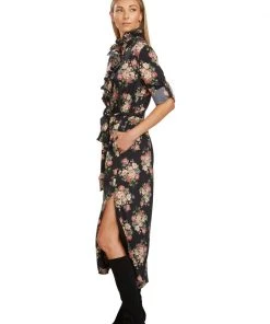 TRISH SCULLY HOME REMI BUTTON FRONT MAXI DRESS
