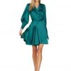 TRISH SCULLY ALBERTINE WRAP DRESS TEAL WOMEN 1 TRISH SCULLY ALBERTINE WRAP DRESS TEAL WOMEN
