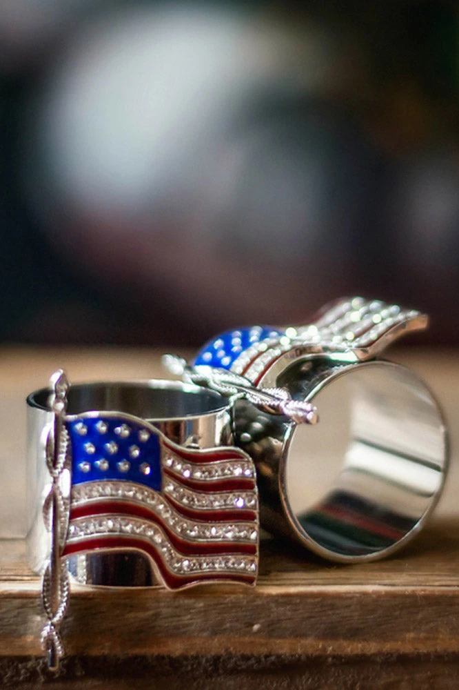 TRISH SCULLY AMERICAN FLAG NAPKIN RING SET OF 2 HOME 4 TRISH SCULLY AMERICAN FLAG NAPKIN RING SET OF 2 HOME