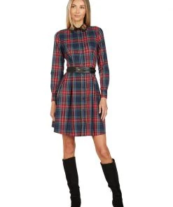 TRISH SCULLY HOME TRACY EMBROIDERED COLLAR TARTAN DRESS 11 TRISH SCULLY HOME TRACY EMBROIDERED COLLAR TARTAN DRESS