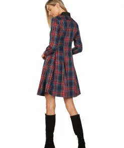 TRISH SCULLY HOME TRACY EMBROIDERED COLLAR TARTAN DRESS 13 TRISH SCULLY HOME TRACY EMBROIDERED COLLAR TARTAN DRESS