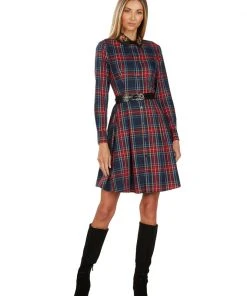 TRISH SCULLY HOME TRACY EMBROIDERED COLLAR TARTAN DRESS 14 TRISH SCULLY HOME TRACY EMBROIDERED COLLAR TARTAN DRESS