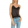 TRISH SCULLY HOME WOMEN VICTORIA EMBROIDERED SATIN CAMISOLE BLACK 1 TRISH SCULLY HOME WOMEN VICTORIA EMBROIDERED SATIN CAMISOLE BLACK