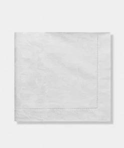 TRISH SCULLY HOME MILANO WHITE JACQUARD TABLE CLOTH 104