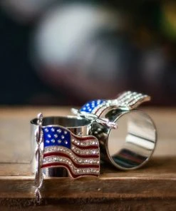 TRISH SCULLY AMERICAN FLAG NAPKIN RING SET OF 2 HOME 11 TRISH SCULLY AMERICAN FLAG NAPKIN RING SET OF 2 HOME