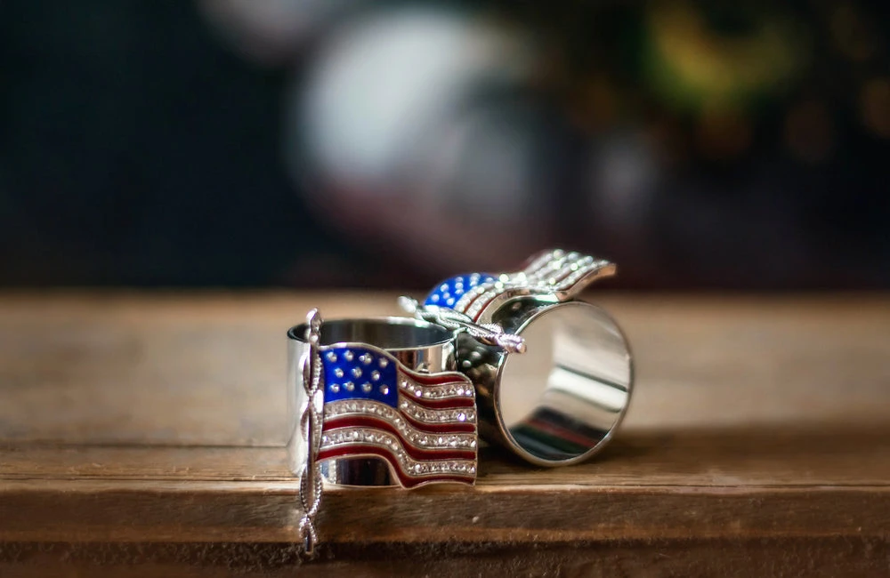TRISH SCULLY AMERICAN FLAG NAPKIN RING SET OF 2 HOME 6 TRISH SCULLY AMERICAN FLAG NAPKIN RING SET OF 2 HOME