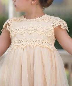 TRISH SCULLY KATRINA DRESS BUTTERSCOTCH GIRLS