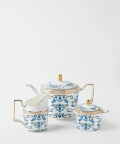 TRISH SCULLY HOME CORINNE 3PC. BONE CHINA TEA SERVICE