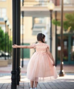 TRISH SCULLY KATRINA DRESS PEACHY PINK Flower Girl