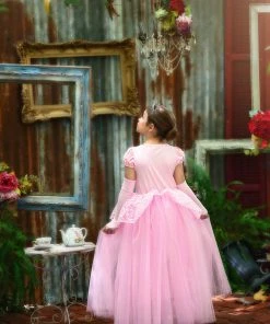 TRISH SCULLY HOME PRINCESS ADELINE GOWN & GLOVES SET PINK