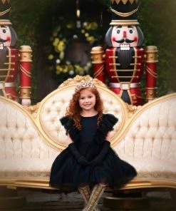 TRISH SCULLY GIRLS MILLY DRESS BLACK