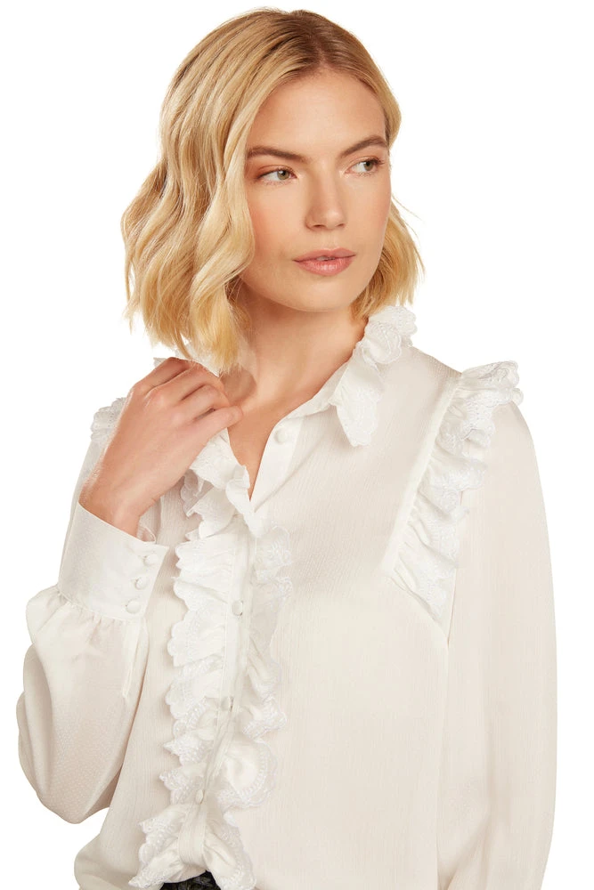 TRISH SCULLY WOMEN CASSANDRA BLOUSE WHITE 3 TRISH SCULLY WOMEN CASSANDRA BLOUSE WHITE