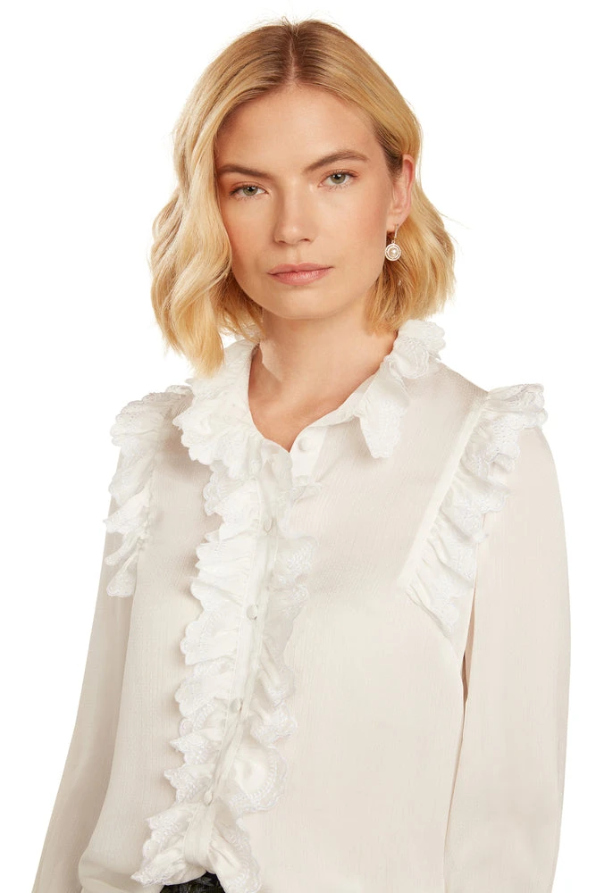 TRISH SCULLY WOMEN CASSANDRA BLOUSE WHITE 4 TRISH SCULLY WOMEN CASSANDRA BLOUSE WHITE