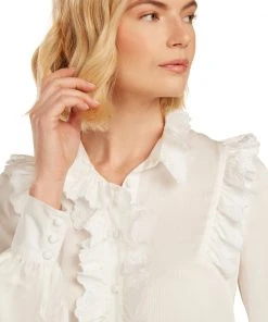 TRISH SCULLY WOMEN CASSANDRA BLOUSE WHITE 9 TRISH SCULLY WOMEN CASSANDRA BLOUSE WHITE