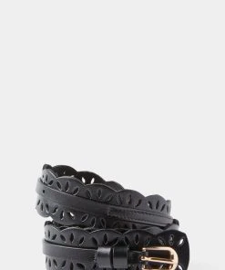 TRISH SCULLY HOME TEAGAN SCALLOPED LEATHER BELT Belts