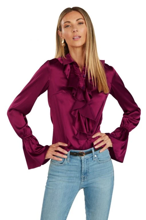 TRISH SCULLY HOME WOMEN MARGOT BLOUSE ORCHID