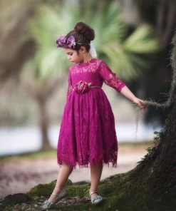 TRISH SCULLY HOME GIRLS BELLA RAFAELA DRESS ORCHID