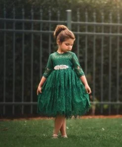 TRISH SCULLY HOME Spring/Summer 2022 BELLA RAFAELA DRESS & BELT SET-EMERALD