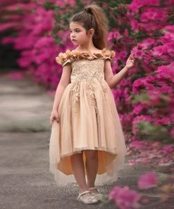 TRISH SCULLY HOME BELLE GOWN GOLD GIRLS