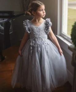 TRISH SCULLY BIANCA GOWN SILVER