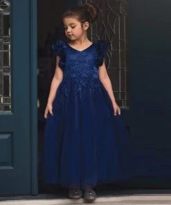 TRISH SCULLY BIANCA GOWN NAVY GIRLS 12 TRISH SCULLY BIANCA GOWN NAVY GIRLS