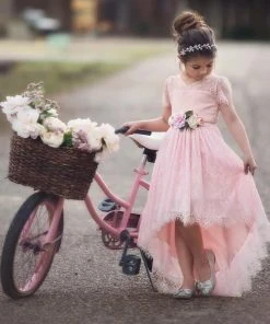 TRISH SCULLY GIRLS AINSLEY DRESS & BELT SET PINK