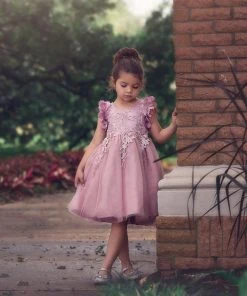 TRISH SCULLY GIRLS BIANCA DRESS ROSE