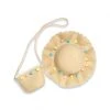 TRISH SCULLY POM-POM HAT & PURSE SET IVORY