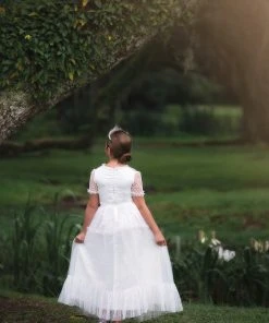 TRISH SCULLY SALE ABRIELLE GOWN WHITE