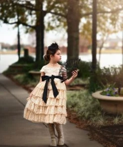 TRISH SCULLY GIRLS BLACK PILLBOX HAT