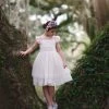 TRISH SCULLY OLIVIA DRESS ANTIQUE WHITE