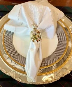 TRISH SCULLY HOME MARTINI RABBIT NAPKIN RING SET OF 2