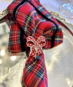 TRISH SCULLY HOME CRIMSON BOW SET OF 2 14 TRISH SCULLY HOME CRIMSON BOW SET OF 2