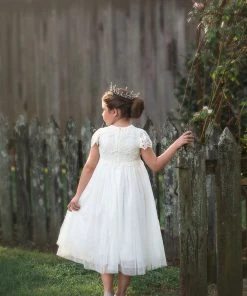 TRISH SCULLY GIRLS KATRINA DRESS WHITE