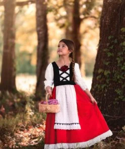 TRISH SCULLY Dress Up LUXE RED RIDING HOOD DRESS & CAPE SET