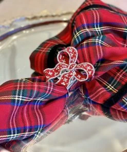 TRISH SCULLY ROYAL STEWART TARTAN NAPKIN SET OF 4 HOME