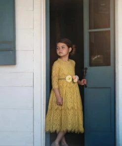 TRISH SCULLY BELLA RAFAELA DRESS & BELT SET SUNFLOWER