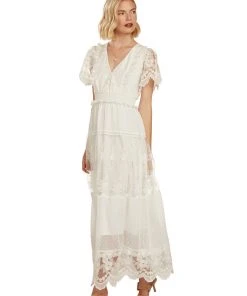 TRISH SCULLY MARJORIE MAXI DRESS WHITE WOMEN