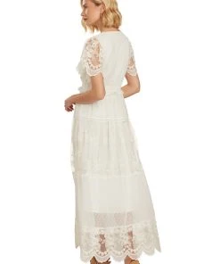 TRISH SCULLY MARJORIE MAXI DRESS WHITE WOMEN