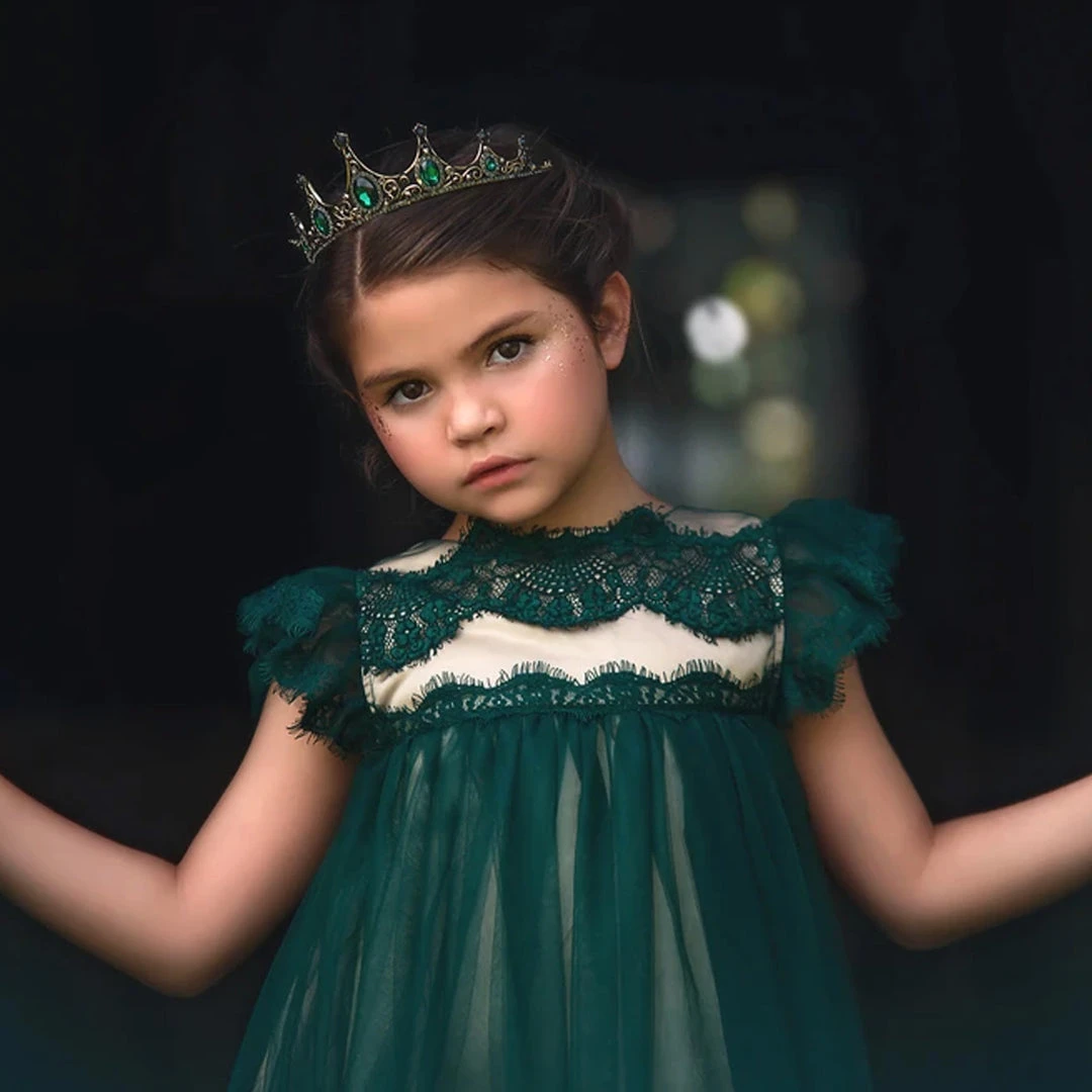 TRISH SCULLY ADRIANA DRESS EMERALD GIRLS 5 TRISH SCULLY ADRIANA DRESS EMERALD GIRLS