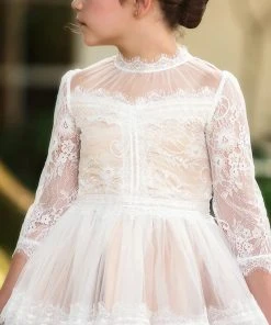 TRISH SCULLY AIMEE DRESS ANTIQUE WHITE Girls 2T-6