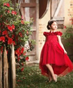 TRISH SCULLY BELLE GOWN CRIMSON 12 TRISH SCULLY BELLE GOWN CRIMSON