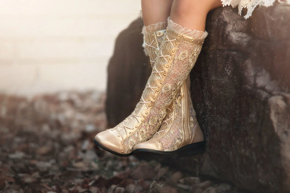 TRISH SCULLY GRAMERCY BOOT GOLD Shop All Girls Apparel 4 TRISH SCULLY GRAMERCY BOOT GOLD Shop All Girls Apparel